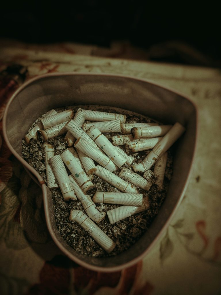 a container of cigarettes